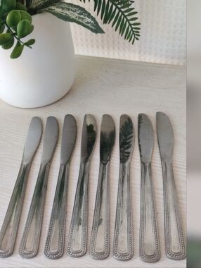 Vintage Stainless Steel Butter Knives – Set of 8
